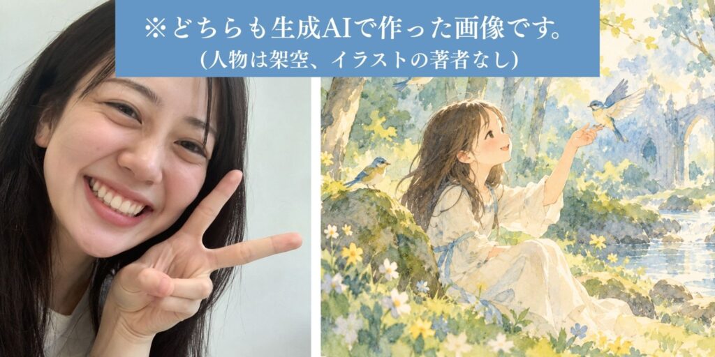 生成AIがつくった本物そっくりの画像のサンプル。読者に生成AIの技術力の高さを示す画像